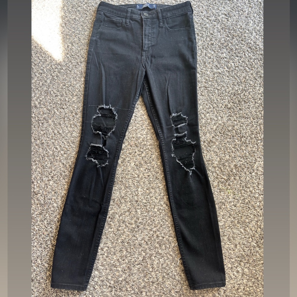 Hollister Black Ripped Skinny Jeans